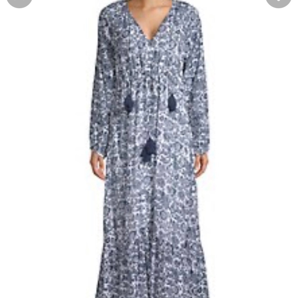 Roller rabbit deeva olaya blue and white maxi dress. NWT.